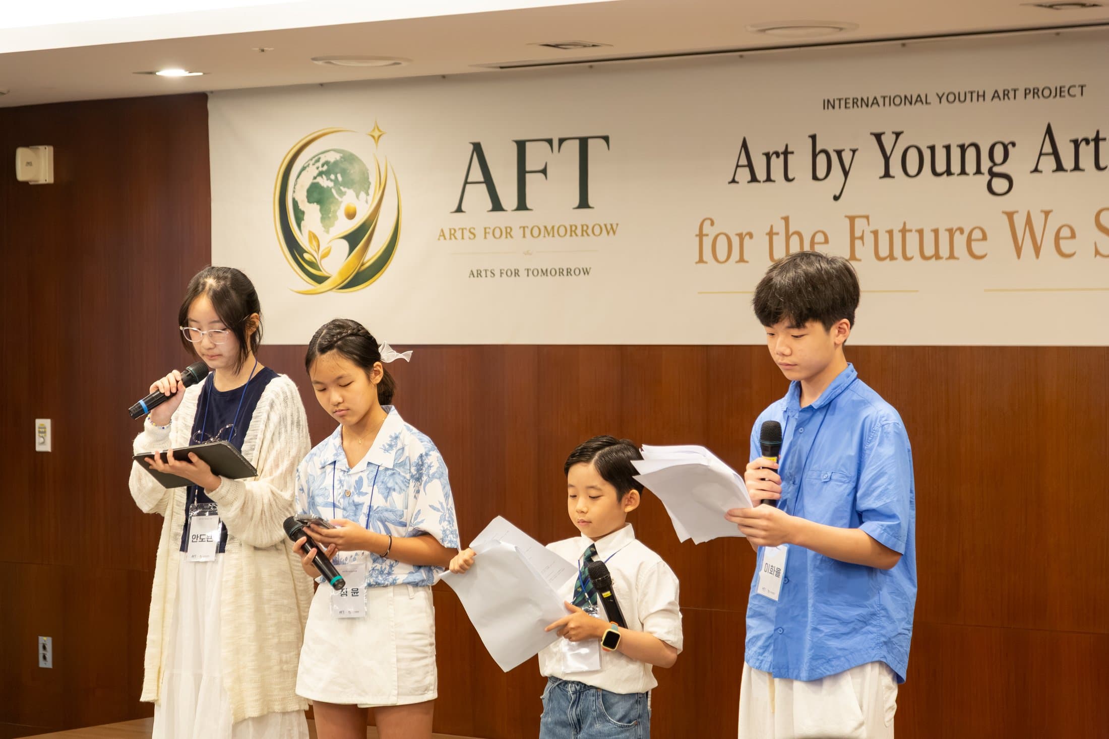 AFT youth presenting their work