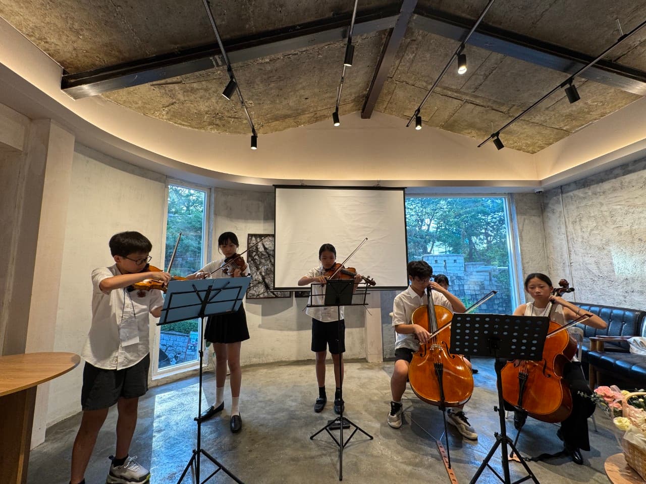 The opening string ensemble performance
